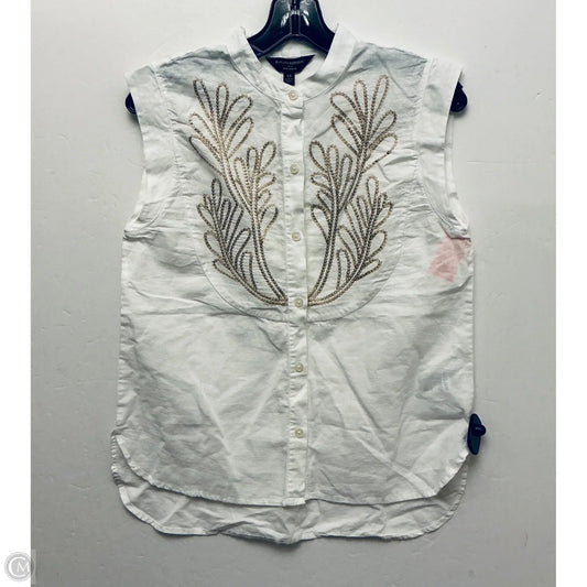 Top Sleeveless By Banana Republic In Cream, Size: Xs