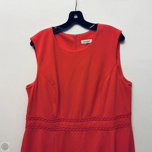 Dress Casual Short By Calvin Klein In Pink, Size: xxl