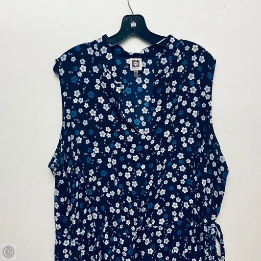 Dress Casual Maxi By Anne Klein In Blue, Size: 3x