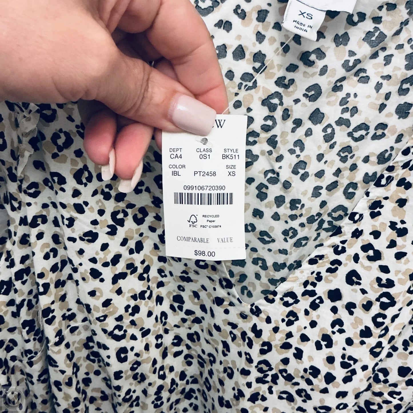 Dress Casual Short By J. Crew In Animal Print, Size: Xs