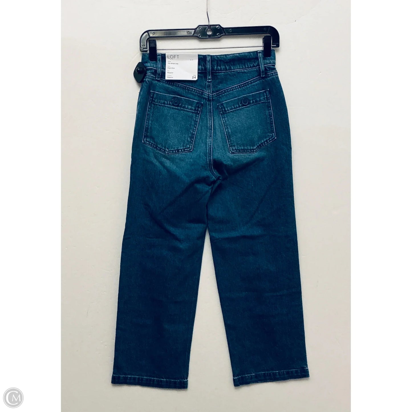 Jeans Straight By Loft In Blue Denim, Size: 0