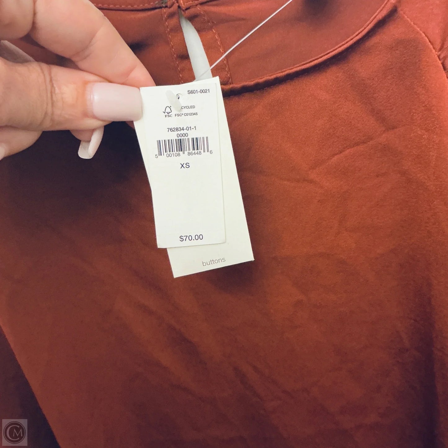 Top Long Sleeve By Banana Republic In Brown, Size: Xs