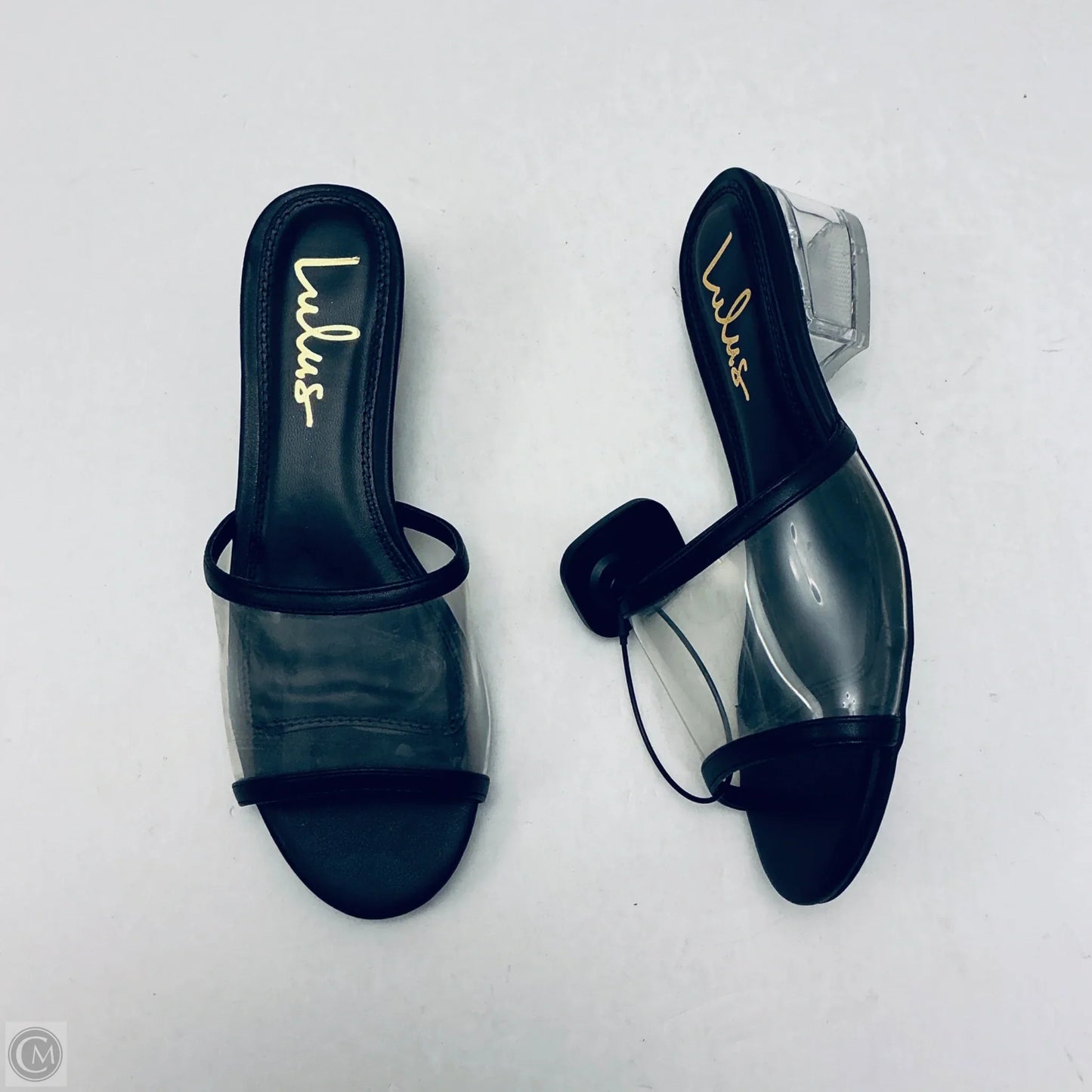 Sandals Heels Block By Lulus In Black, Size: 8