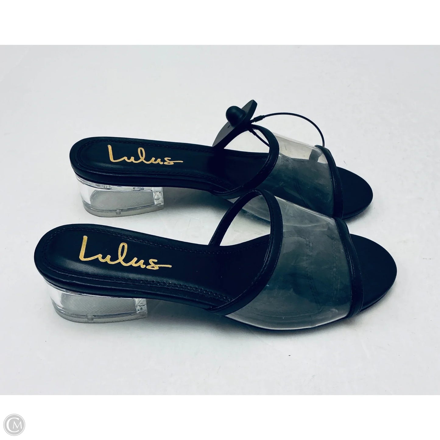 Sandals Heels Block By Lulus In Black, Size: 8