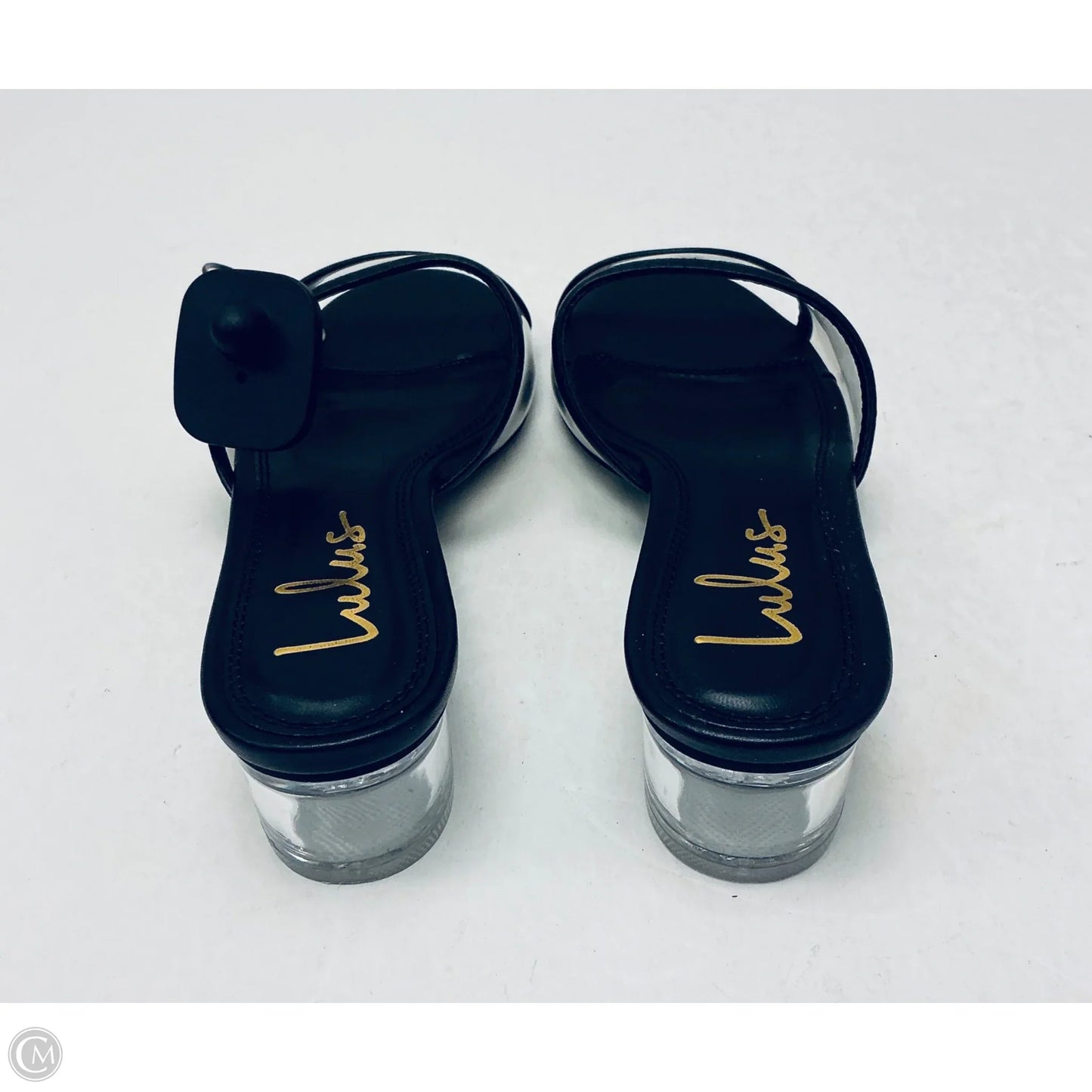 Sandals Heels Block By Lulus In Black, Size: 8