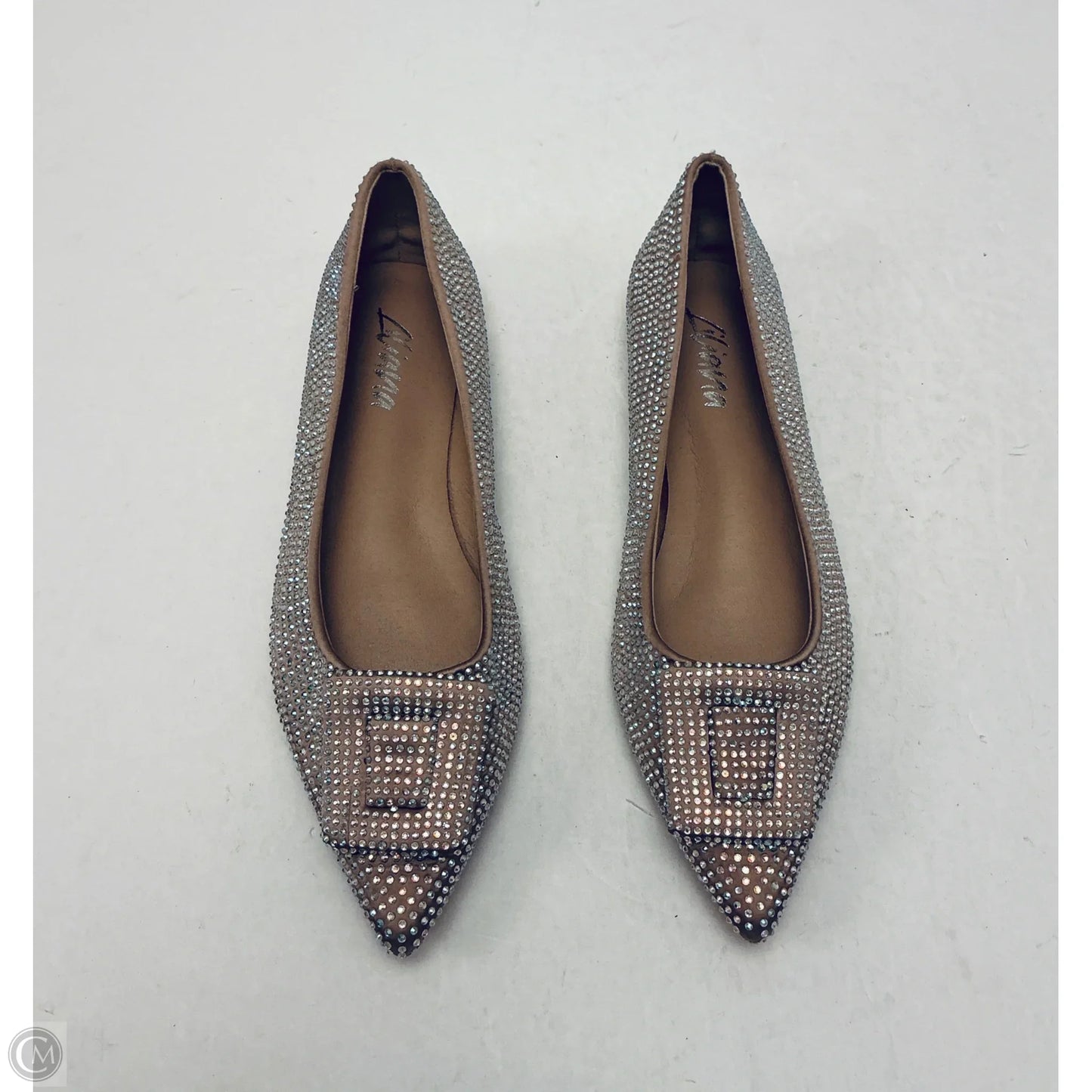 Shoes Flats By Liliana In Silver, Size: 10
