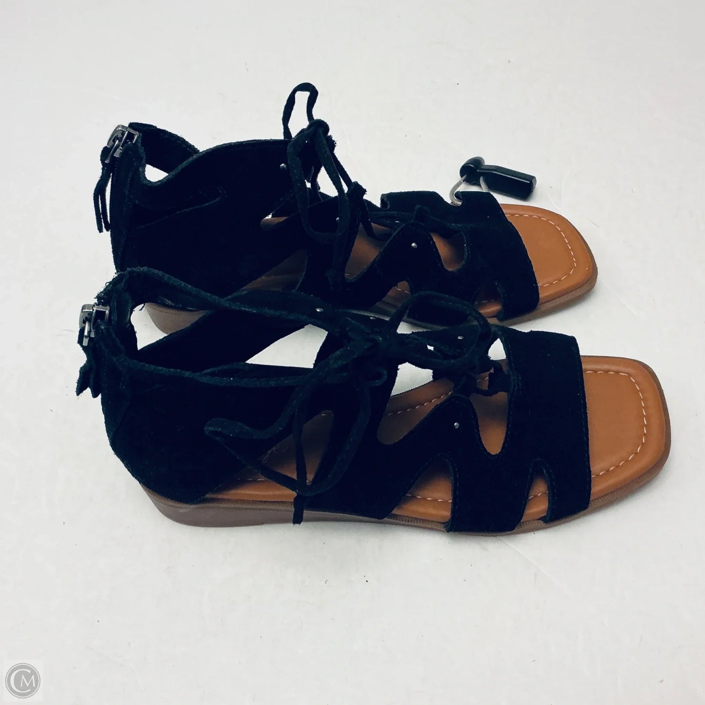 Sandals Flats By Crown Vintage In Black, Size: 6.5