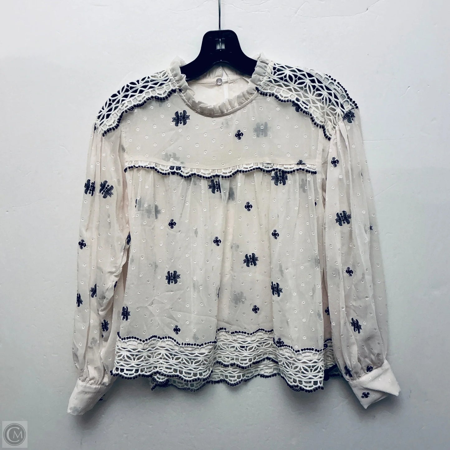 Top Long Sleeve Basic By Bohme In White, Size: Xs