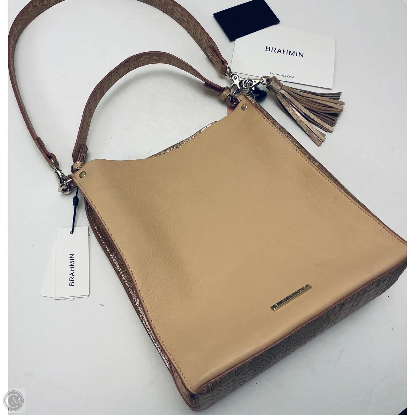 Handbag Designer By Brahmin, Size: Large
