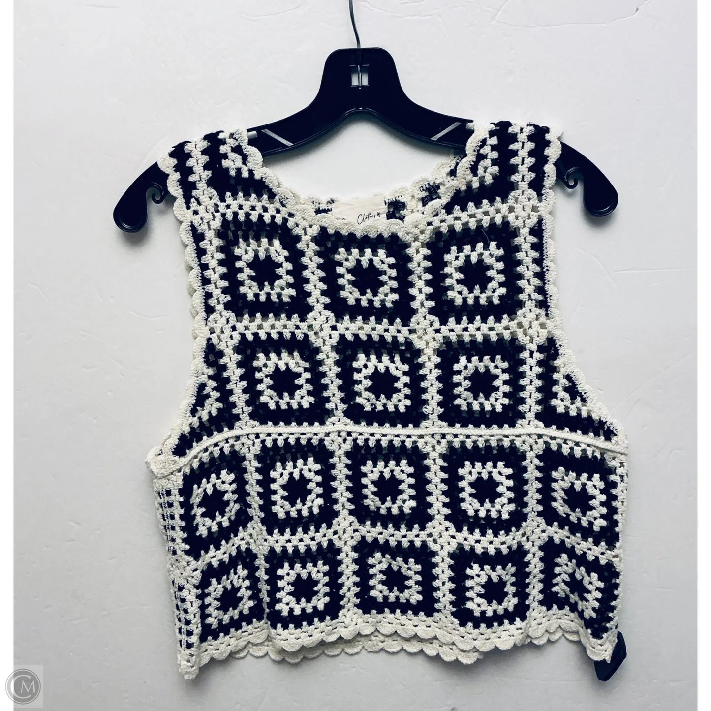 Top Sleeveless Basic By Cme In Black & White, Size: M