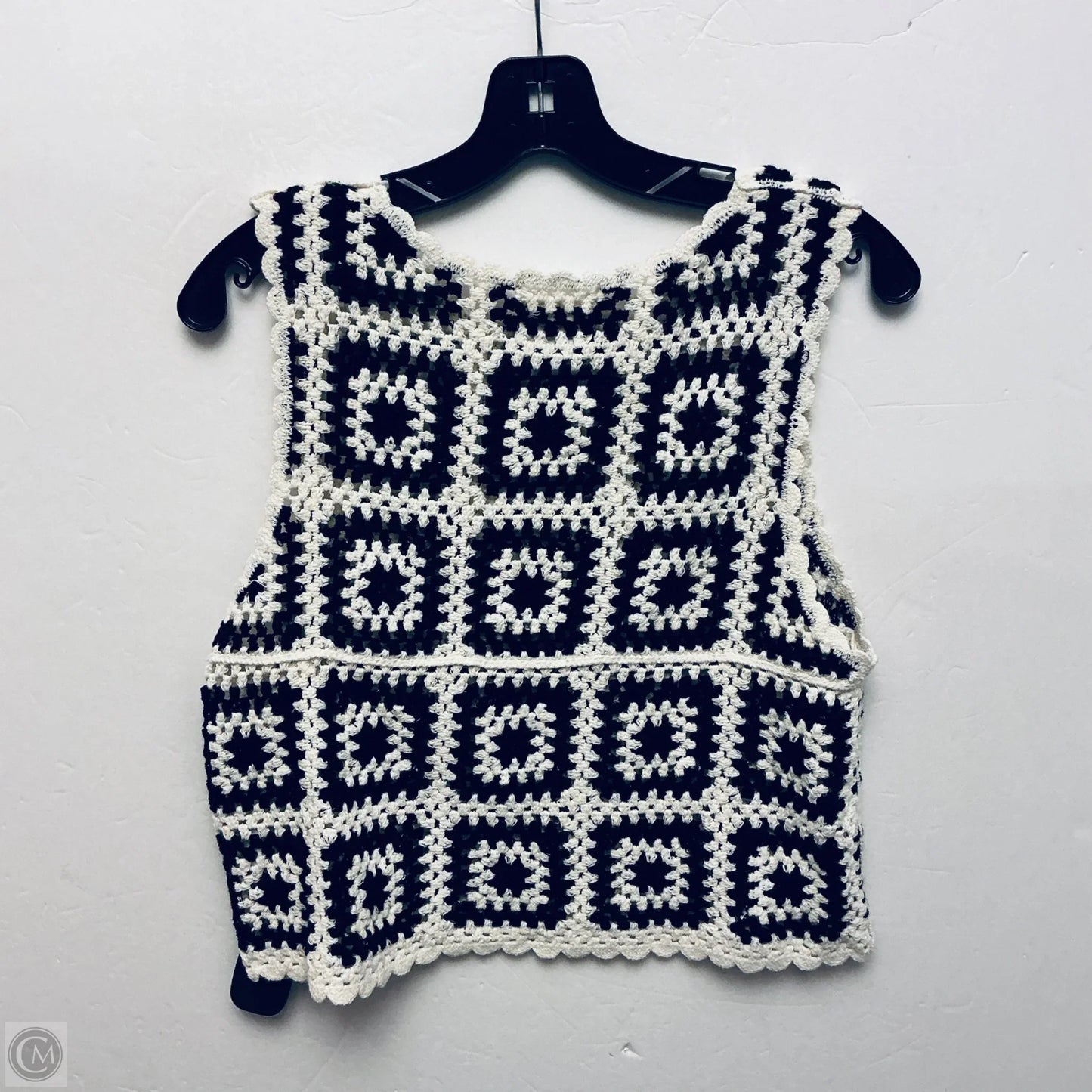 Top Sleeveless Basic By Cme In Black & White, Size: M