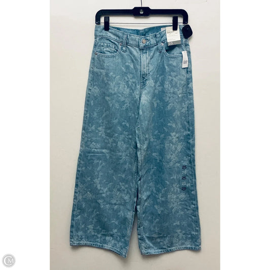 Jeans Wide Leg By Gap In Blue Denim, Size: 0