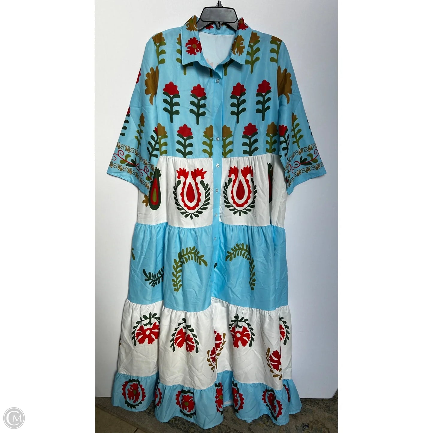 Dress Casual Maxi By Clothes Mentor In Blue, Size: L