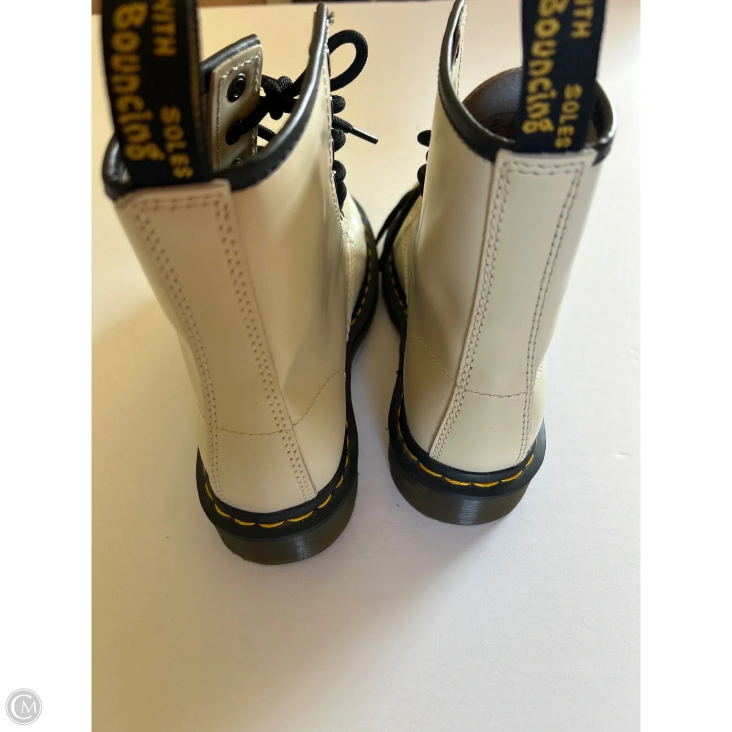 Boots Hiking By Dr Martens In Cream, Size: 6