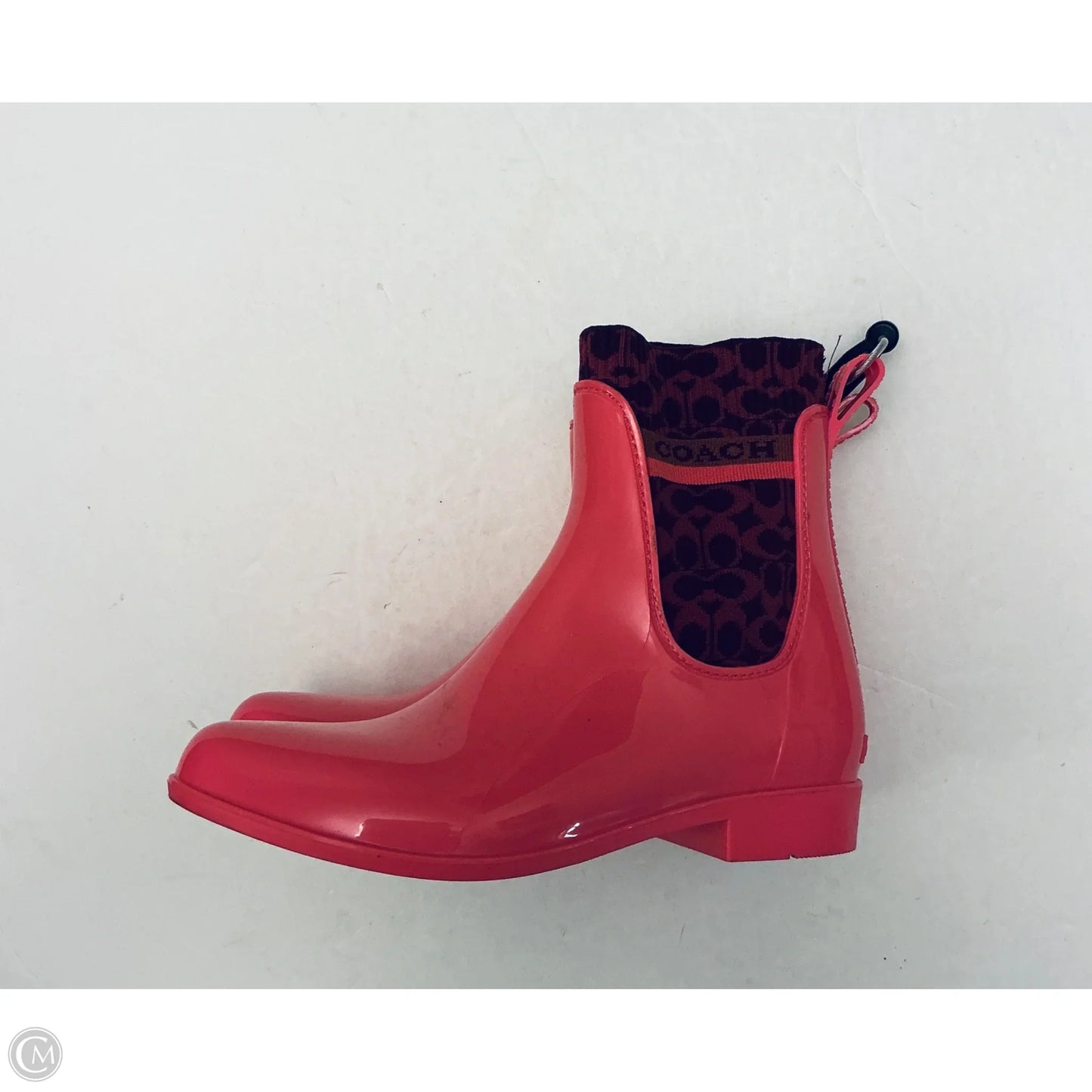Boots Designer By Coach In Pink, Size: 7