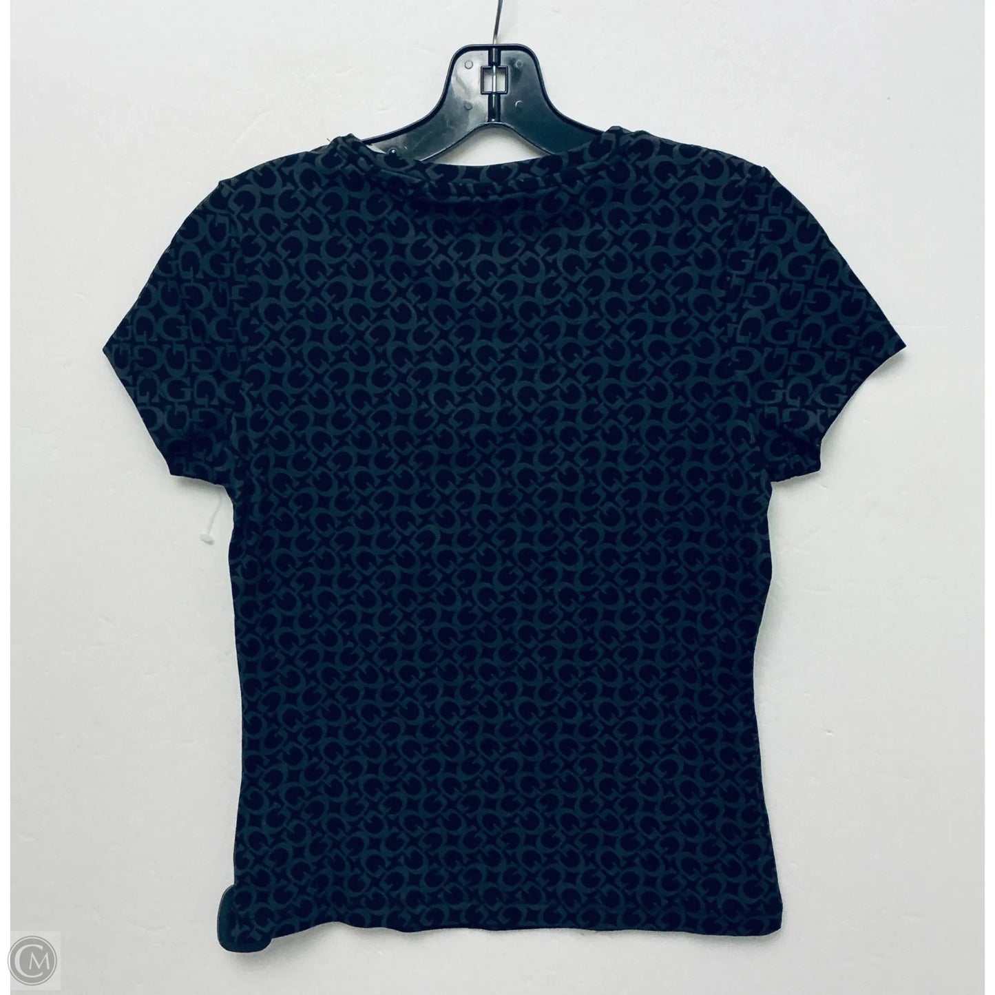 Top Short Sleeve By Guess In Black, Size: M