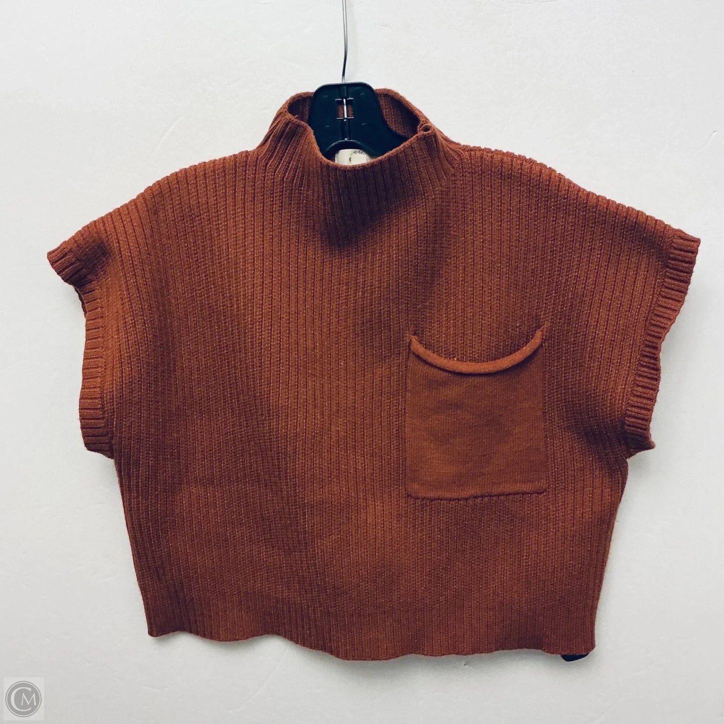 Sweater Short Sleeve By Entro In Brown, Size: S