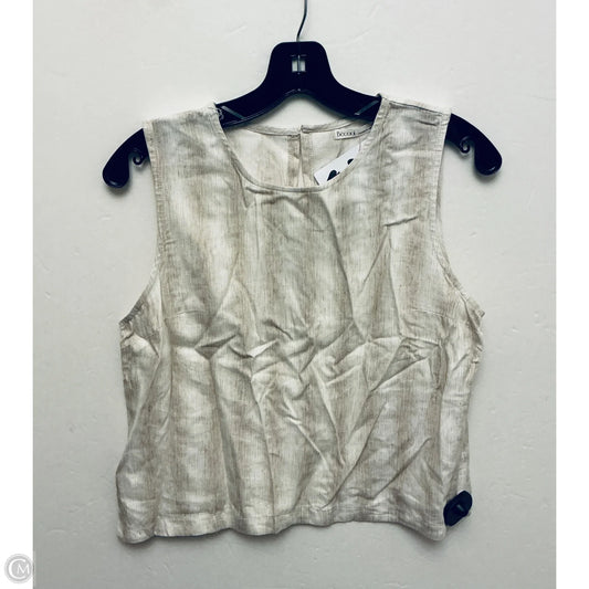 Top Sleeveless By Be Cool In Tan, Size: S