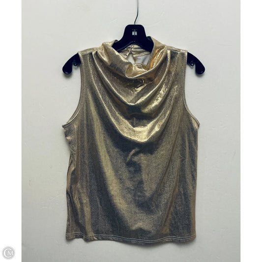 Top Sleeveless Basic By Shein In Gold, Size: M