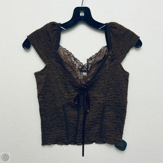 Top Sleeveless Basic By Earthbound In Brown, Size: S