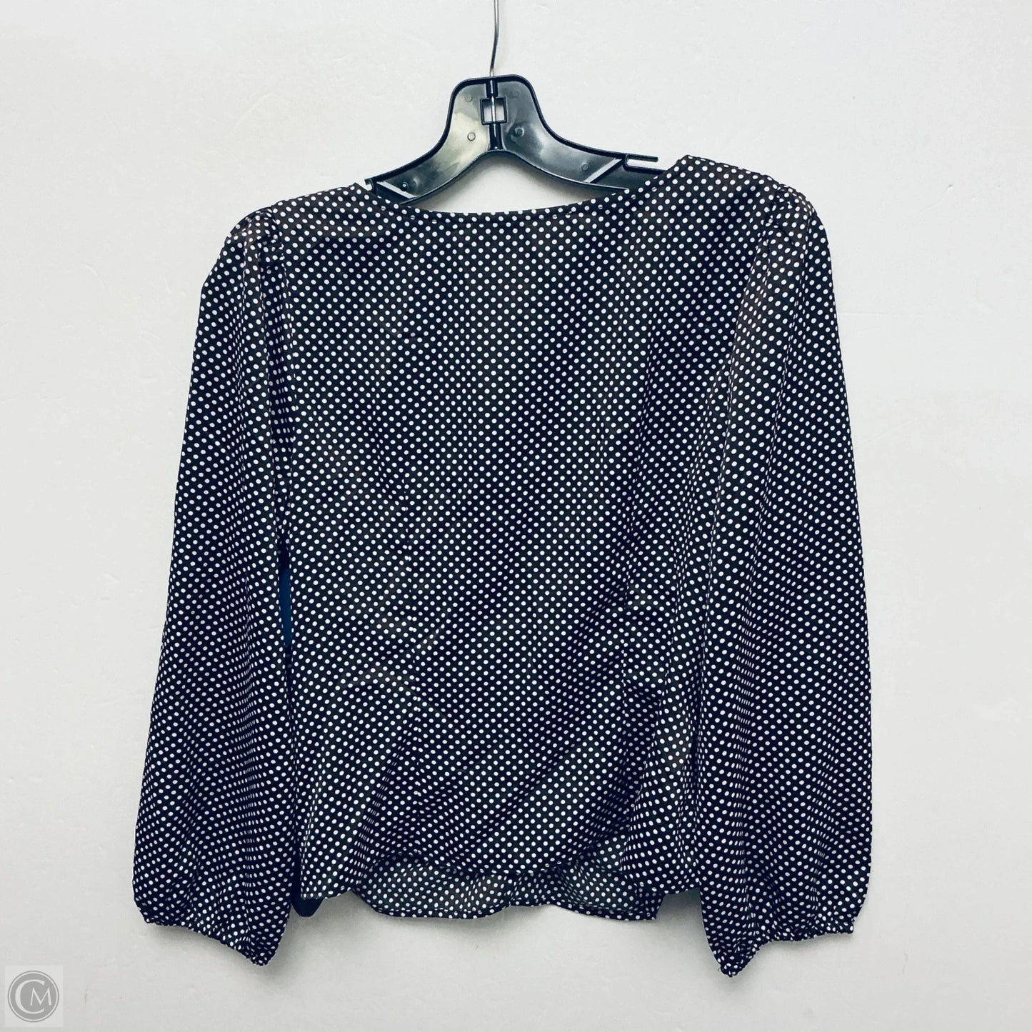 Top Long Sleeve By Loft In Polkadot Pattern, Size: S