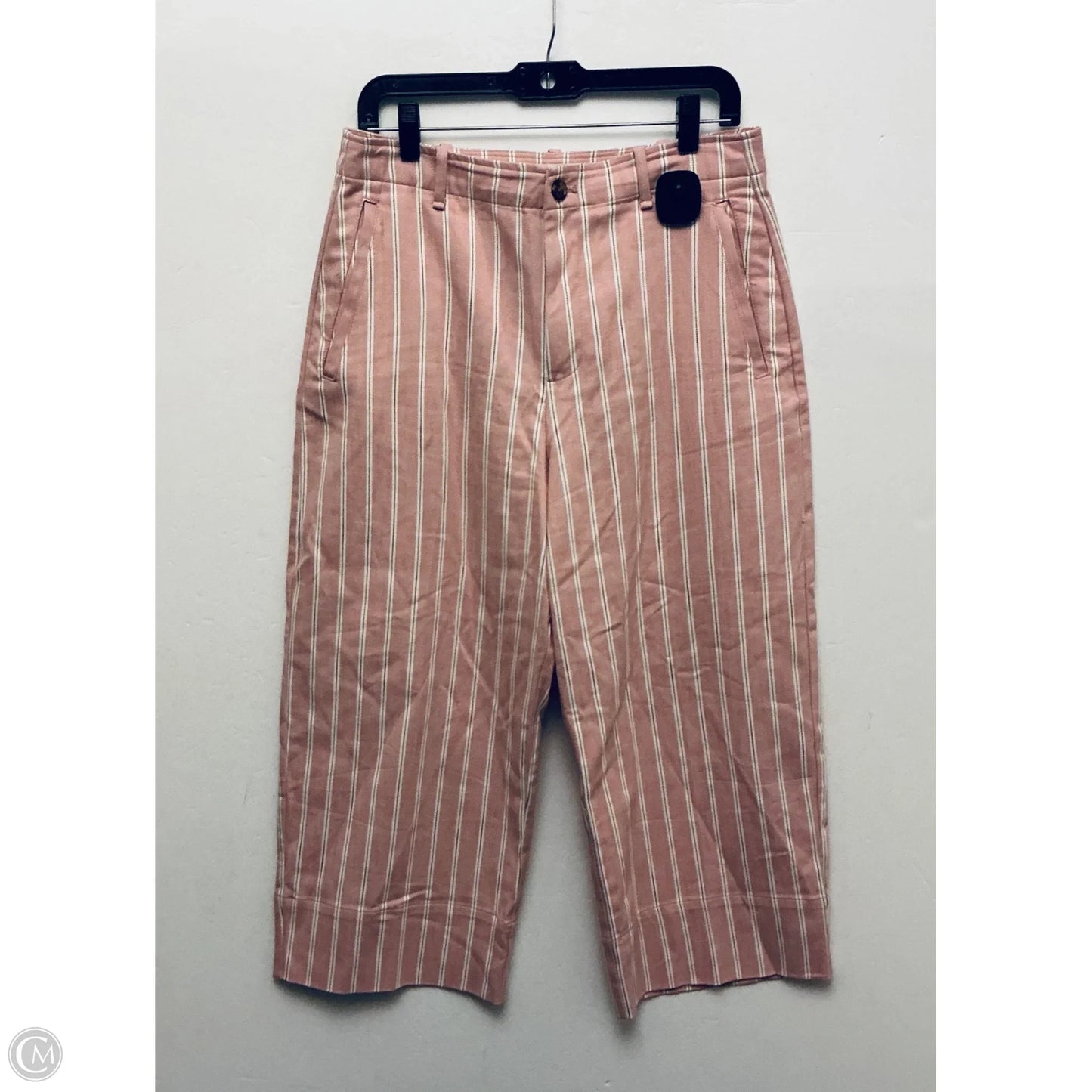 Jeans Wide Leg By Banana Republic In Pink Denim, Size: 8