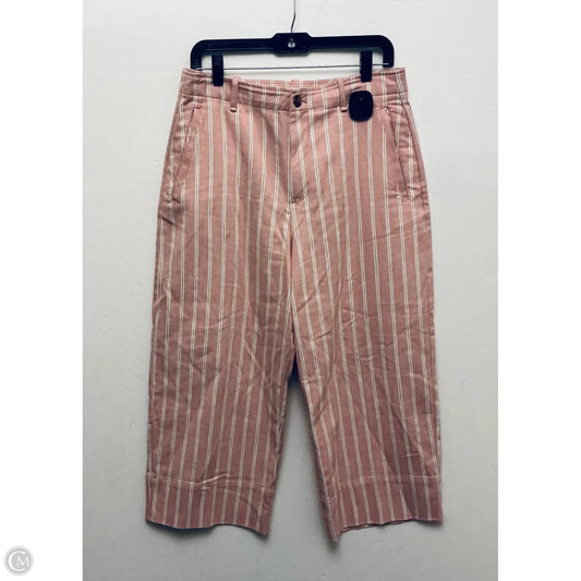 Jeans Wide Leg By Banana Republic In Pink Denim, Size: 8