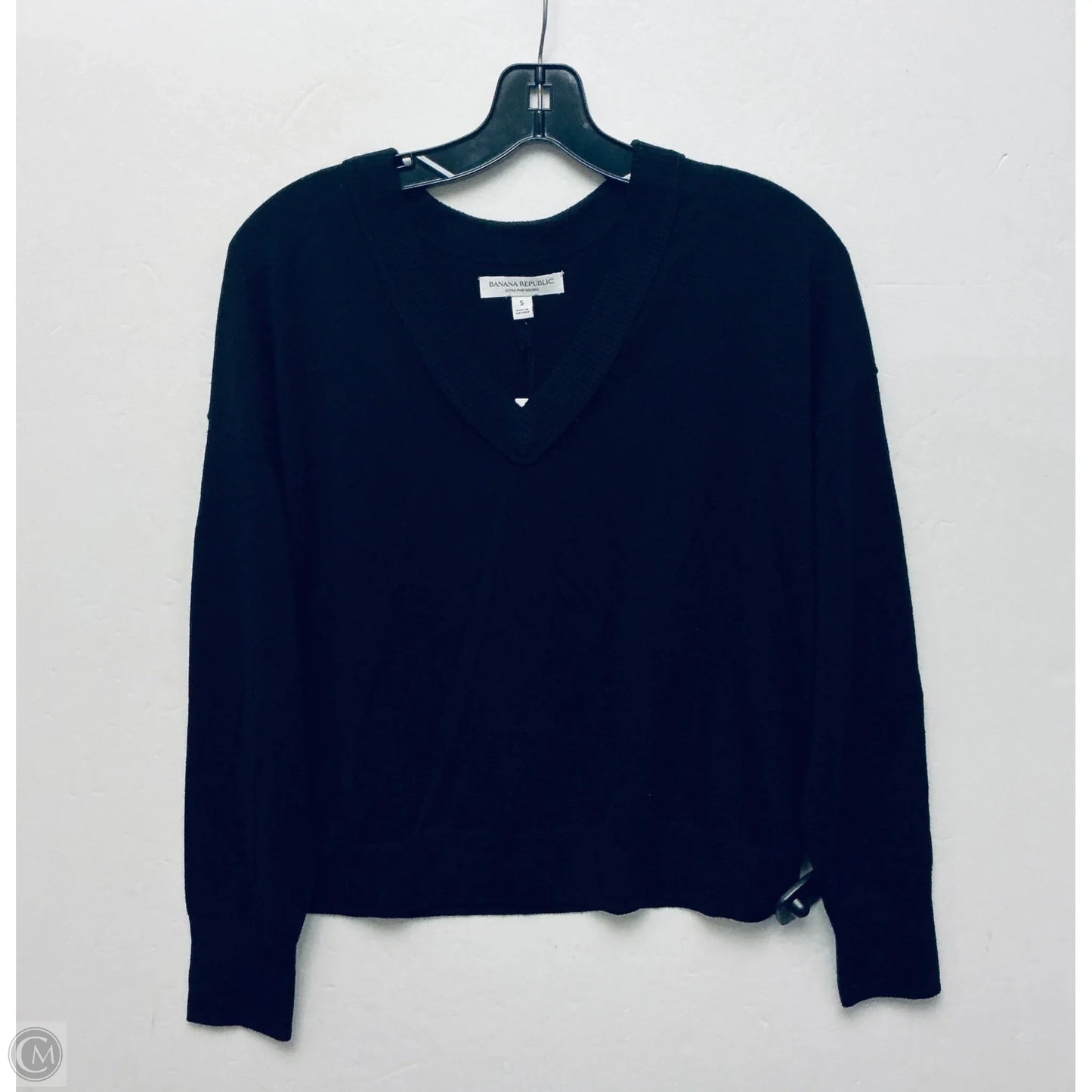 Top Long Sleeve By Banana Republic In Black, Size: S