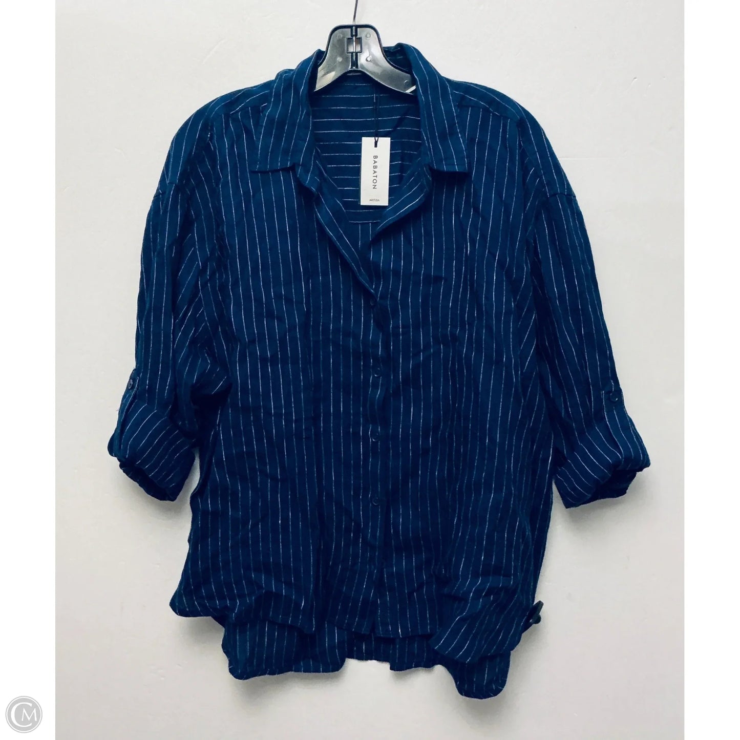 Top Long Sleeve By Babaton In Navy, Size: S