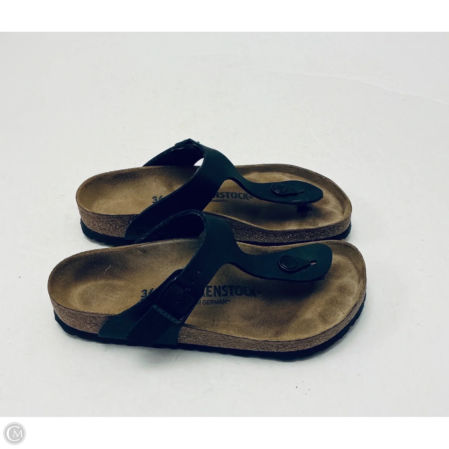 Sandals Flip Flops By Birkenstock In Black, Size: 6