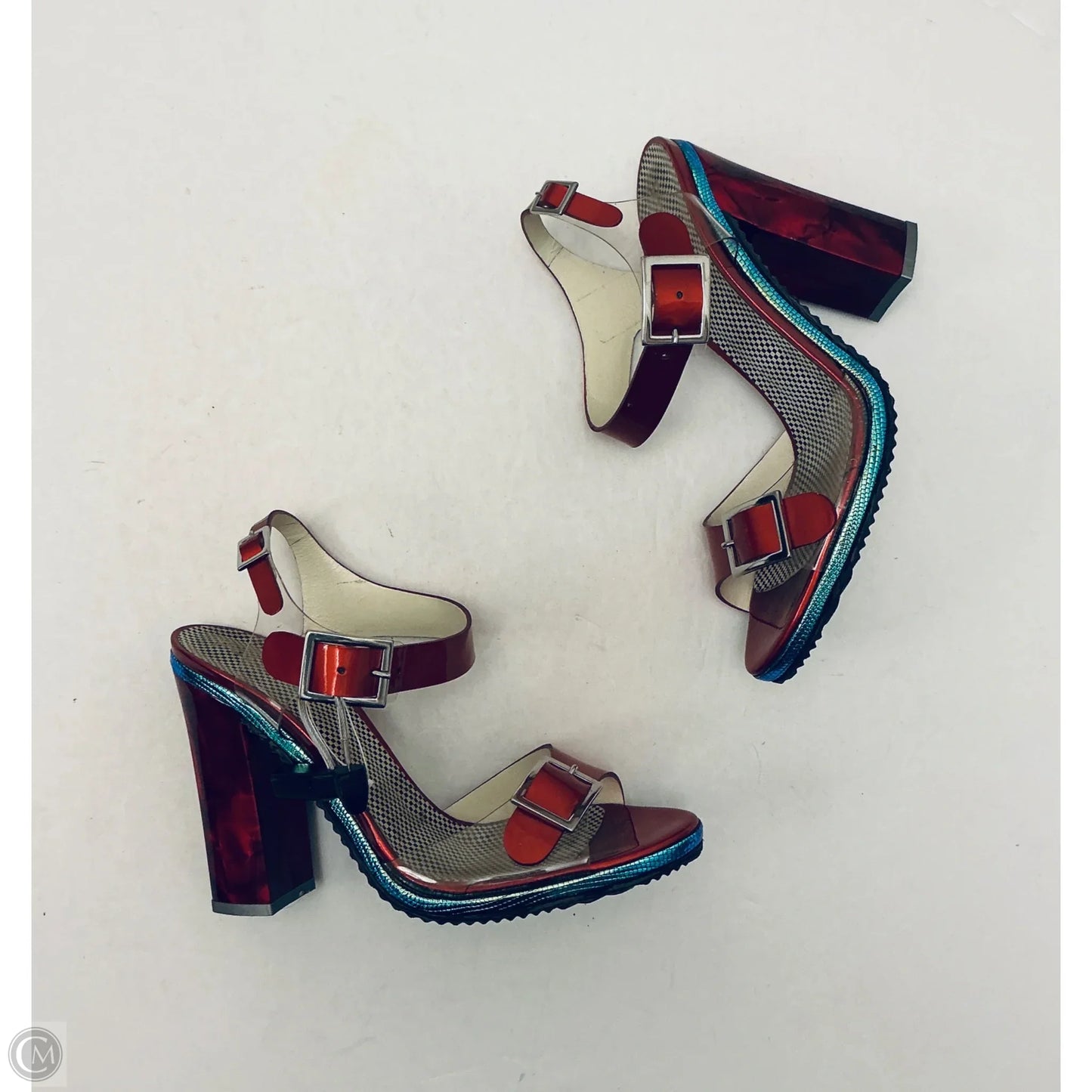 Sandals Heels Platform By Cmc In Red, Size: 8
