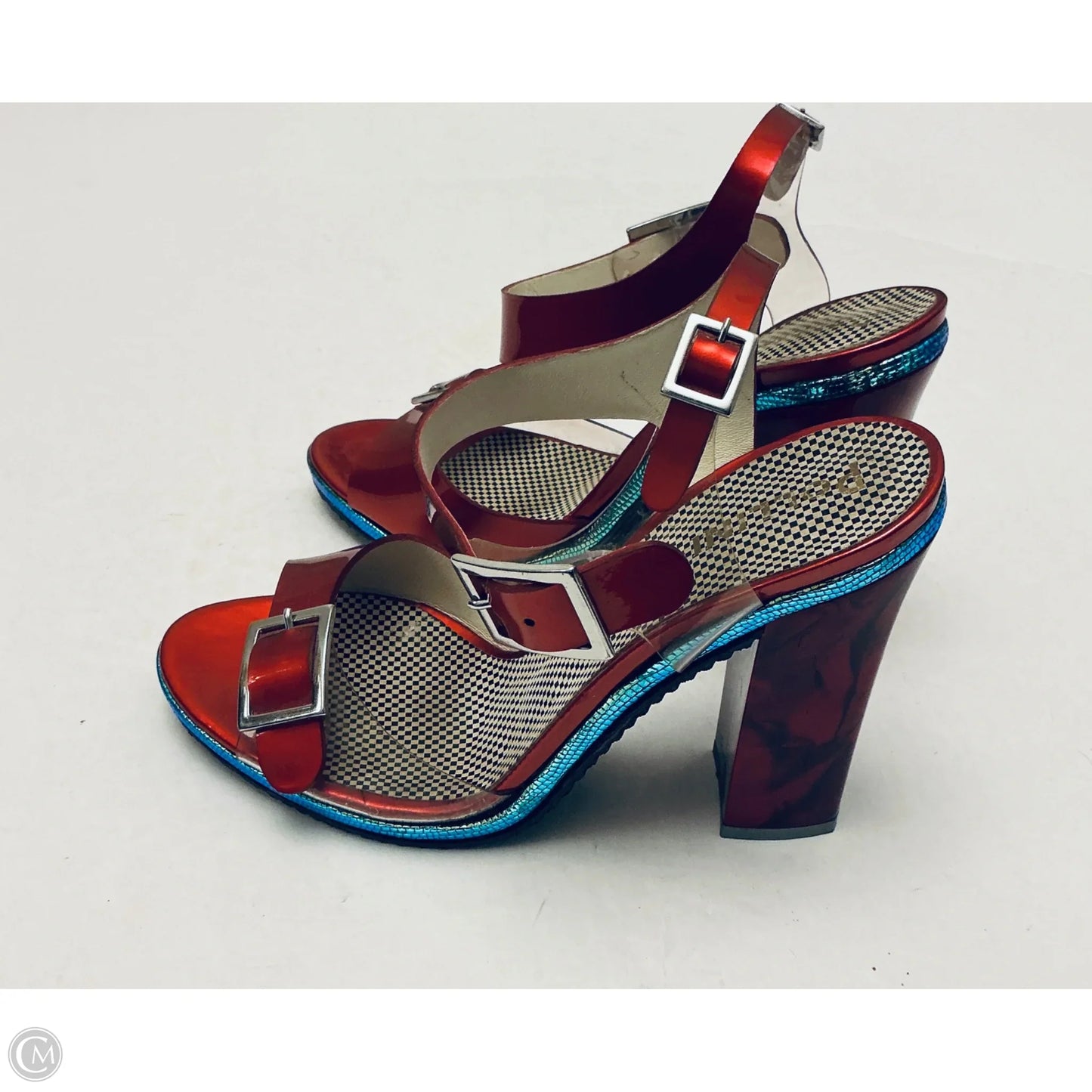 Sandals Heels Platform By Cmc In Red, Size: 8