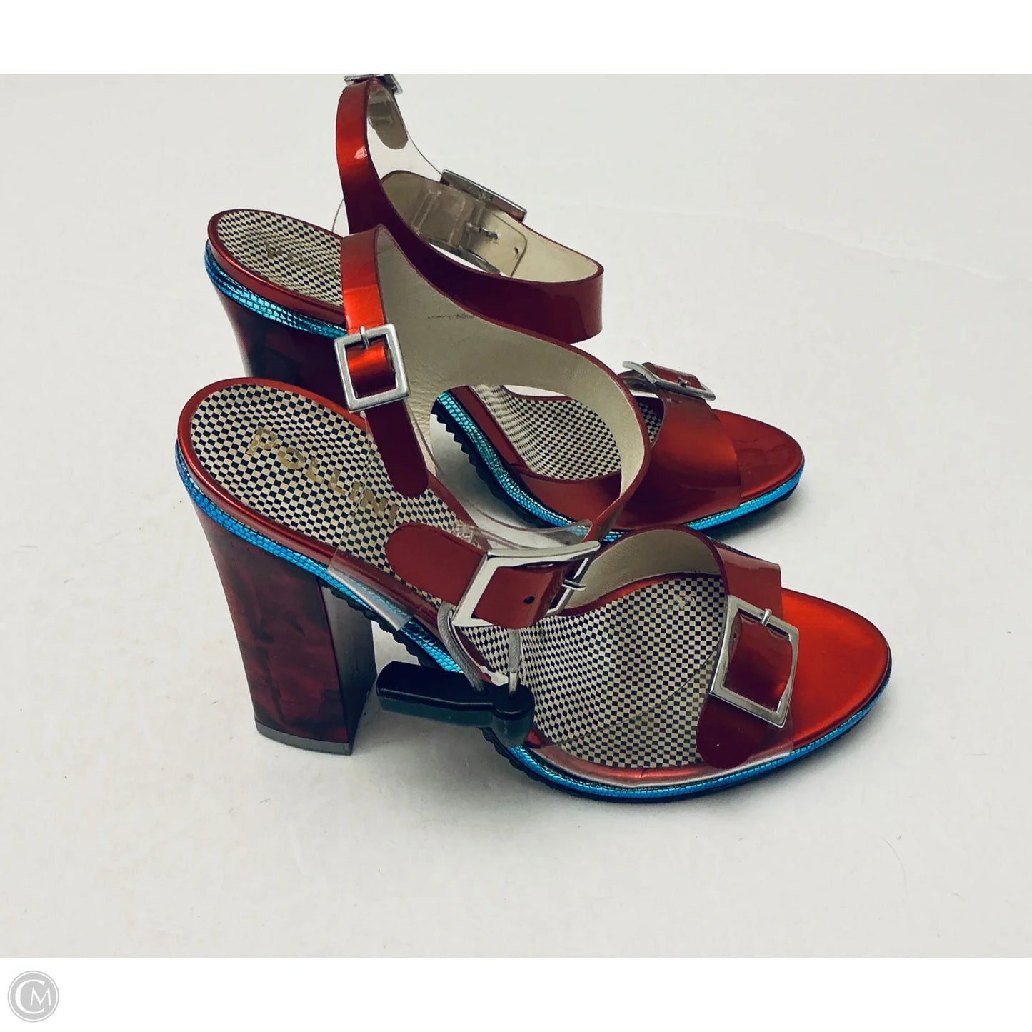 Sandals Heels Platform By Cmc In Red, Size: 8