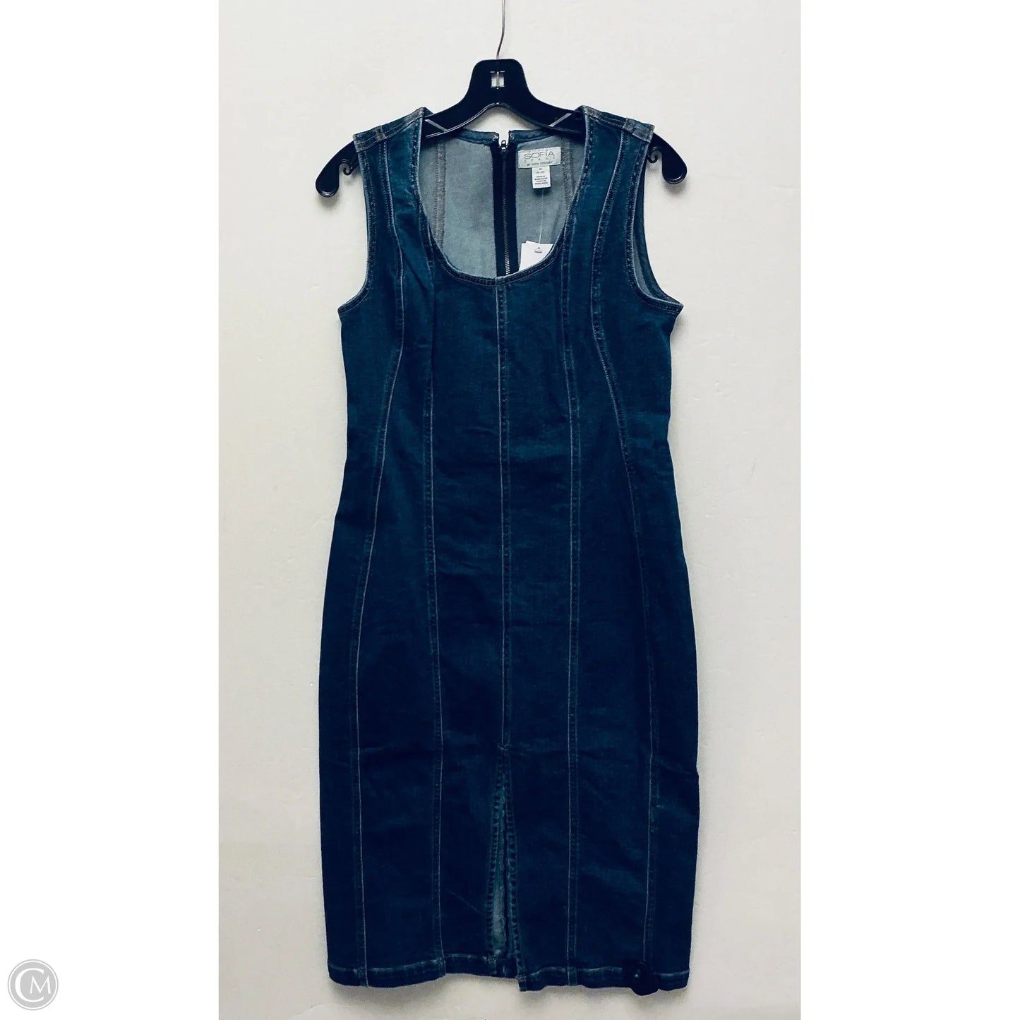 Dress Casual Midi By Sofia By Sofia Vergara In Blue Denim, Size: M