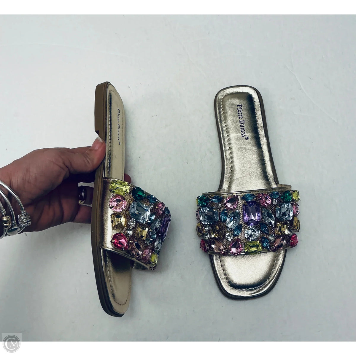 Sandals Flats By Pierre Dumas In Gold, Size: 6.5