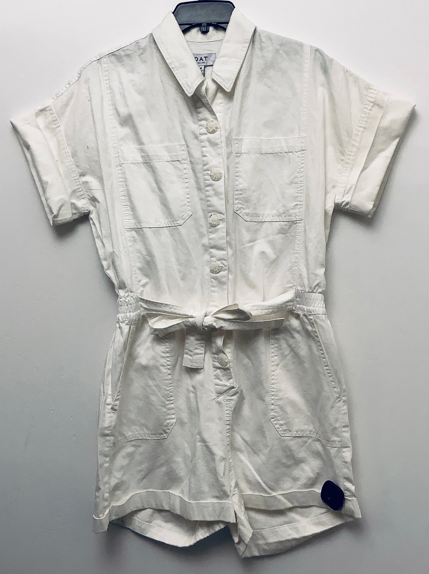 Romper By Clothes Mentor In Cream, Size: M