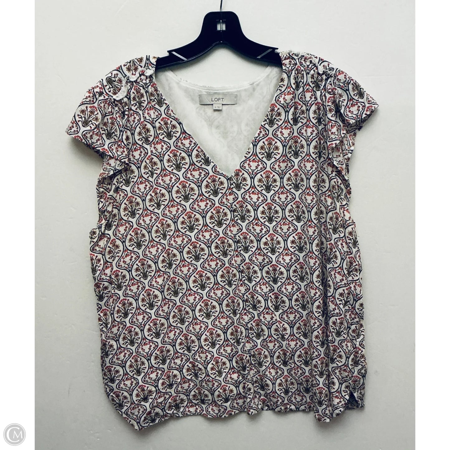 Top Short Sleeve Basic By Loft In Brown, Size: Xl