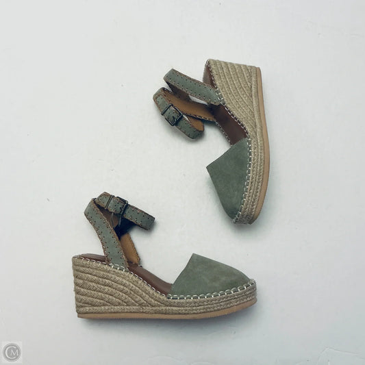 Shoes Heels Wedge By Crown Vintage In Green, Size: 9