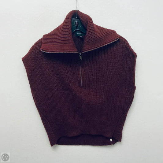 Sweater Short Sleeve By Banana Republic In Maroon, Size: Xxs