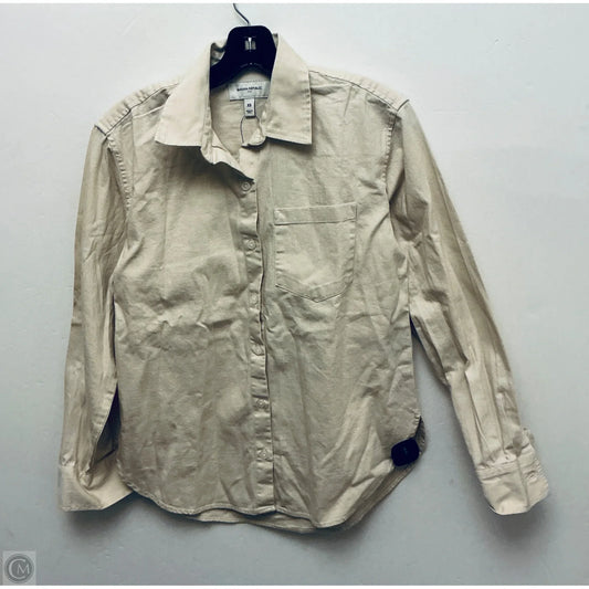 Top Long Sleeve By Banana Republic In Tan, Size: Xs