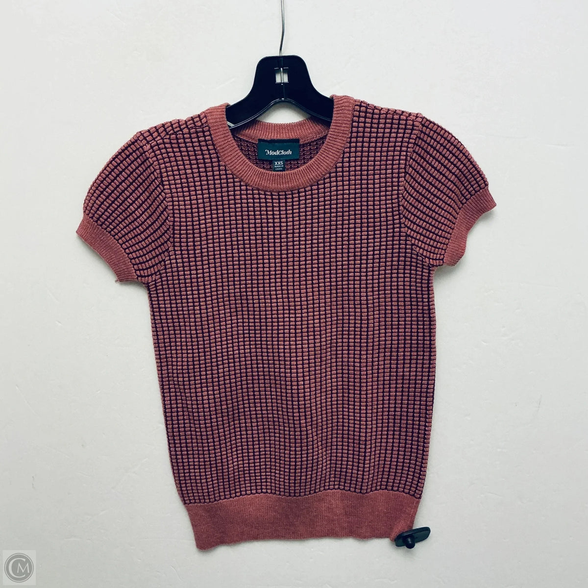 Top Short Sleeve Basic By Modcloth In Red, Size: Xxs