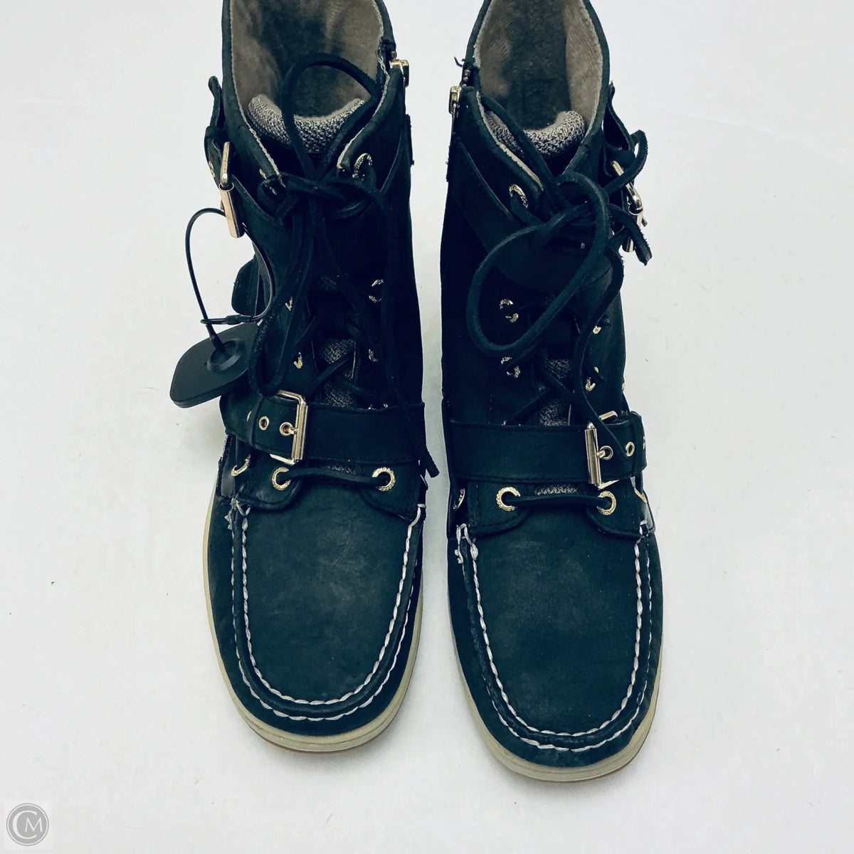 Boots Ankle Flats By Sperry In Black, Size: 9
