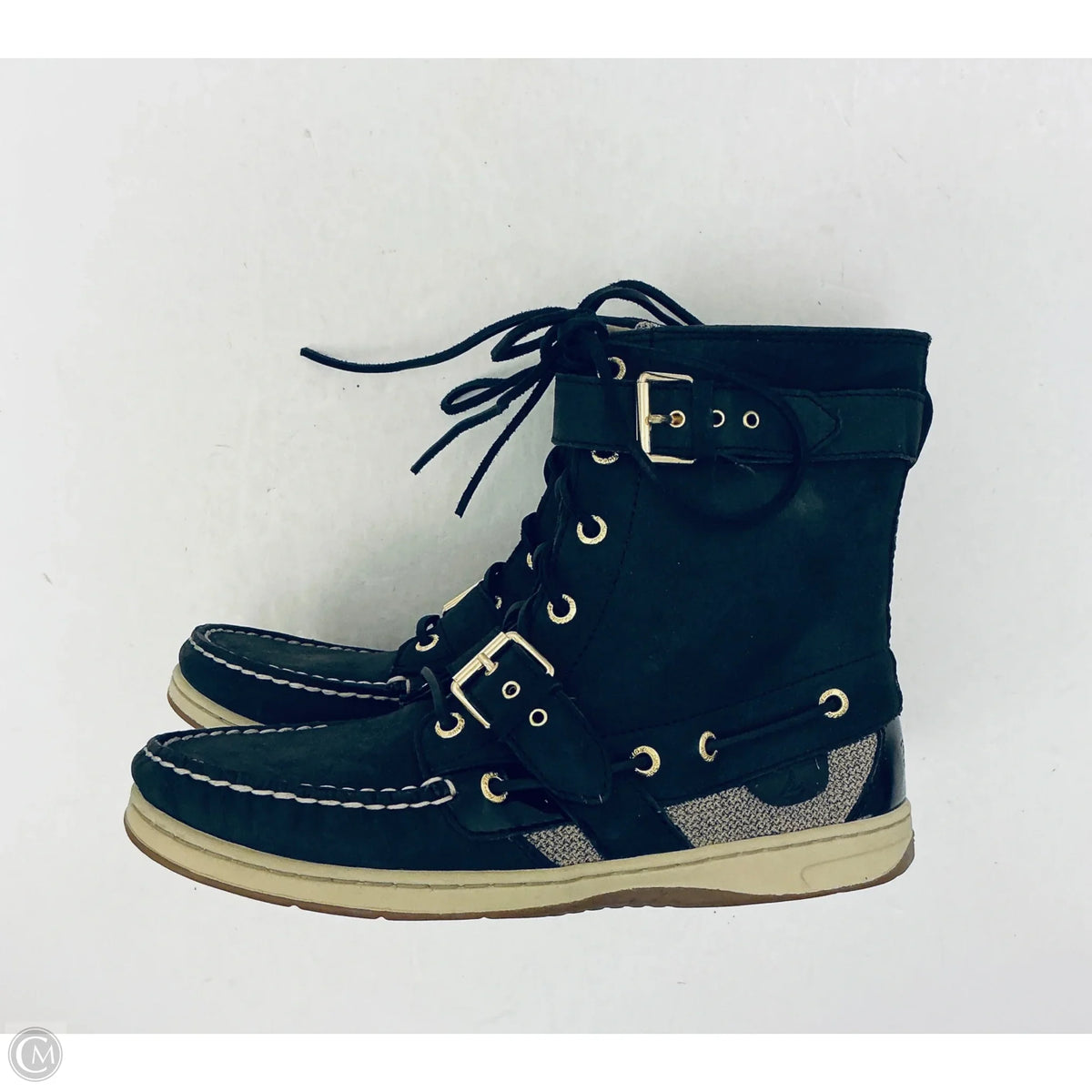 Boots Ankle Flats By Sperry In Black, Size: 9