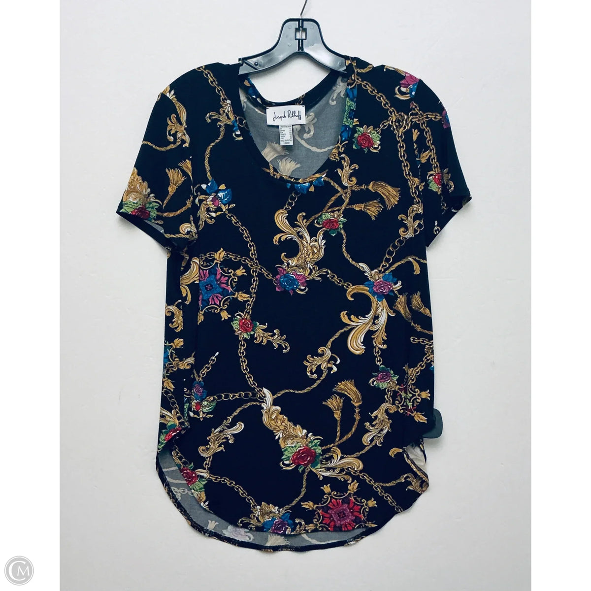 Top Short Sleeve Basic By Joseph Ribkoff In Black, Size: M