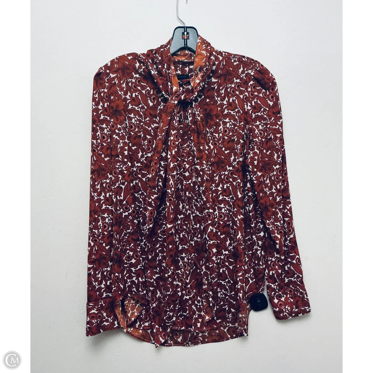 Top Long Sleeve Basic By Ann Taylor In Orange, Size: S
