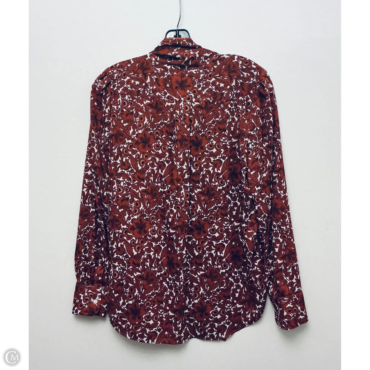 Top Long Sleeve Basic By Ann Taylor In Orange, Size: S