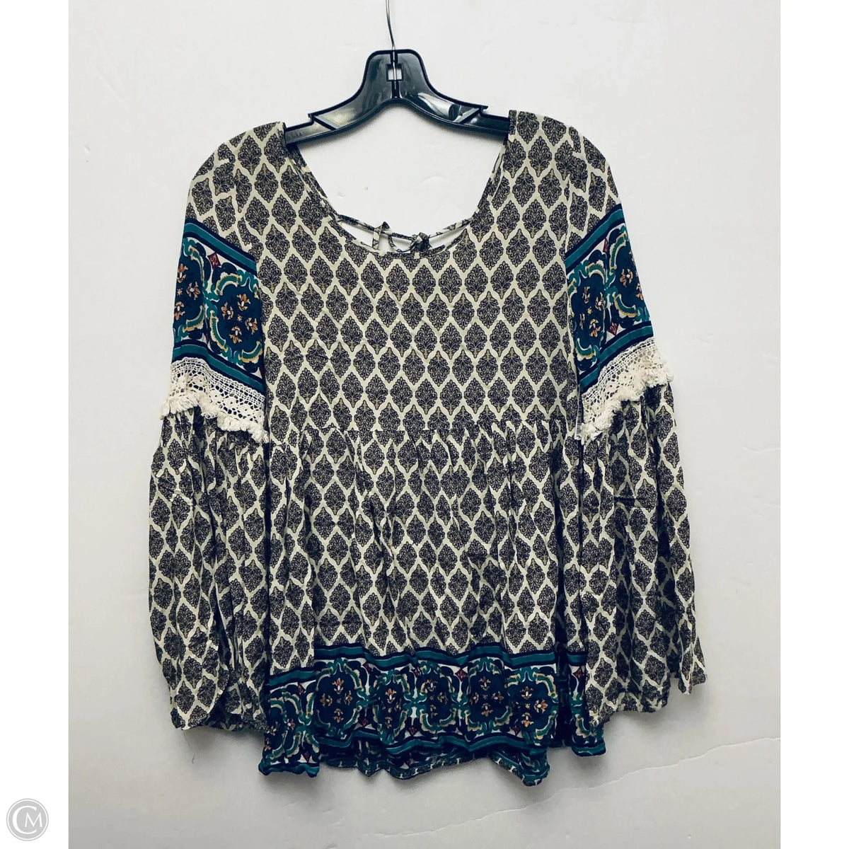 Top Long Sleeve Basic By Entro In Brown, Size: S