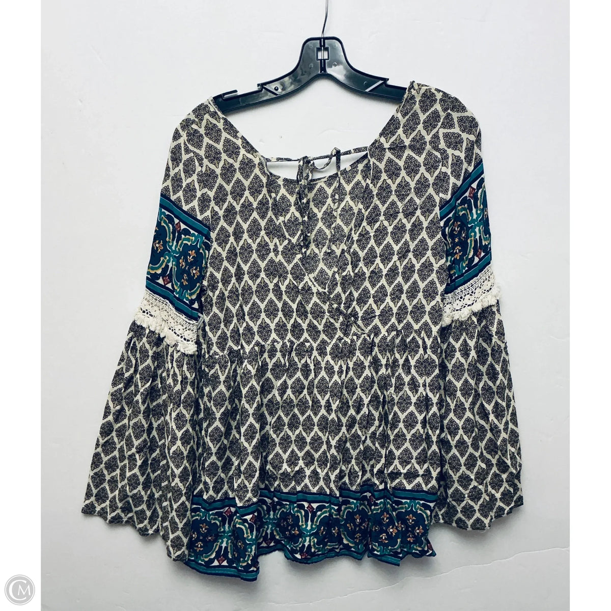 Top Long Sleeve Basic By Entro In Brown, Size: S