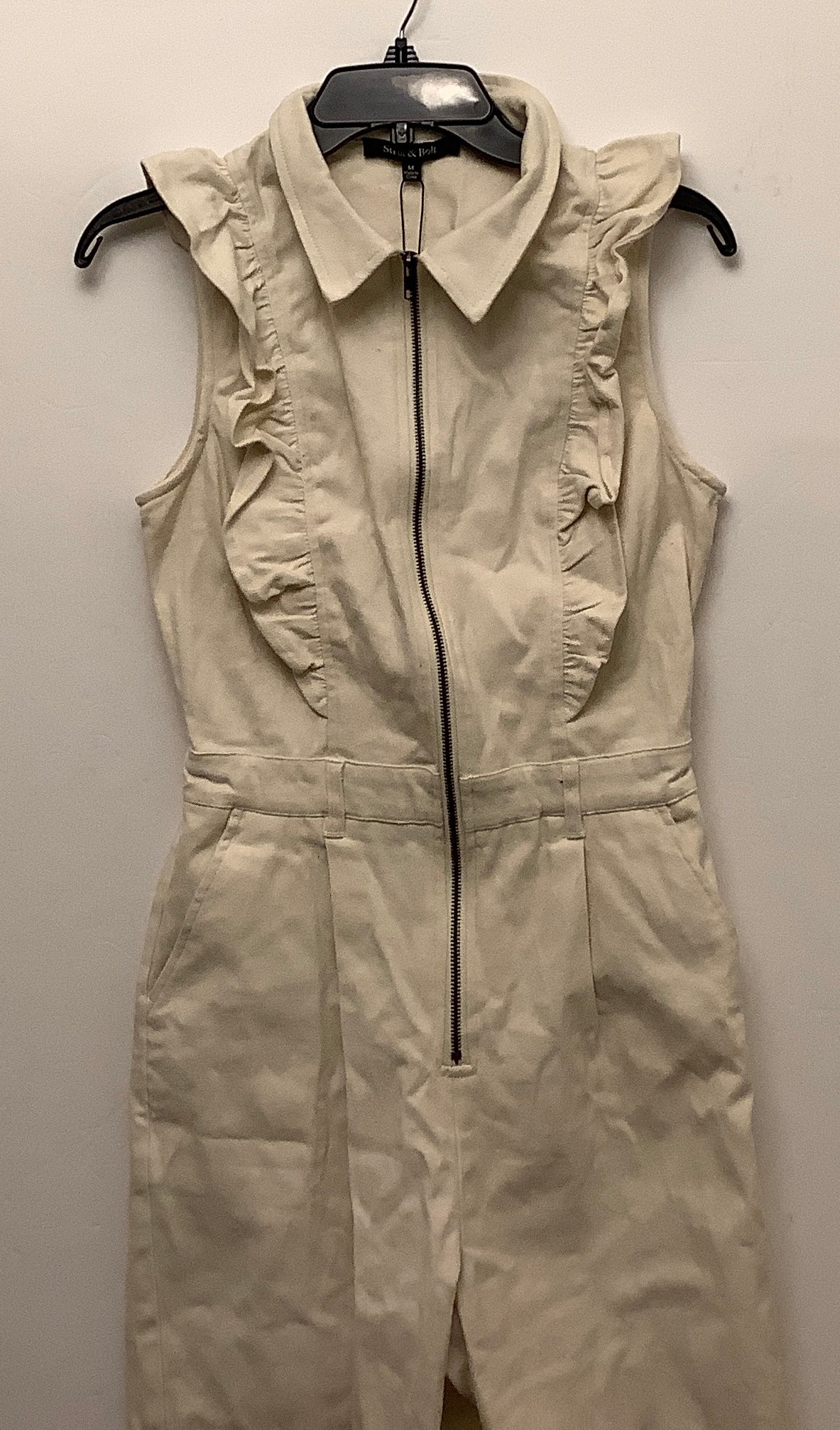 Jumpsuit By Clothes Mentor In Cream, Size: M