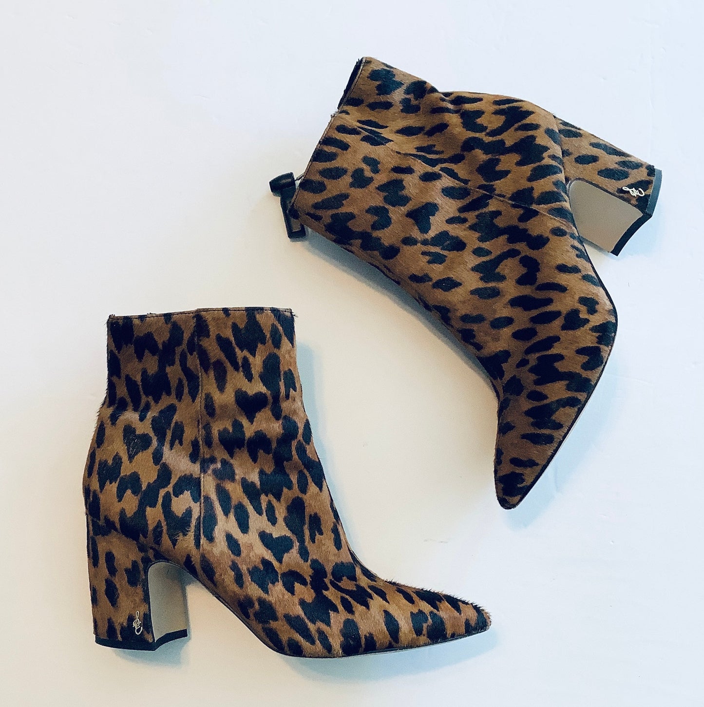 Boots Ankle Heels By Sam Edelman In Animal Print, Size: 10